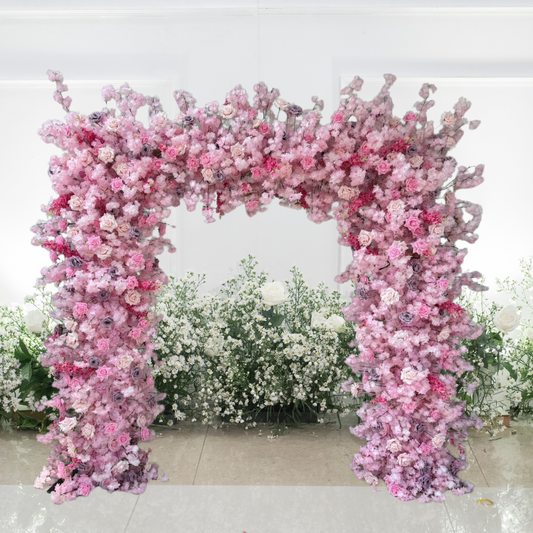 Pink Cherry Blossom Luxury Floral Arch - 2.4m