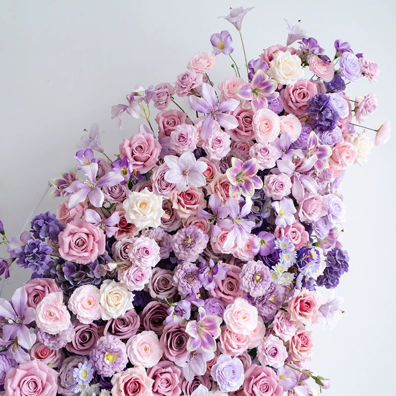 Lilac & Blush Rose Flower Wall Butterfly