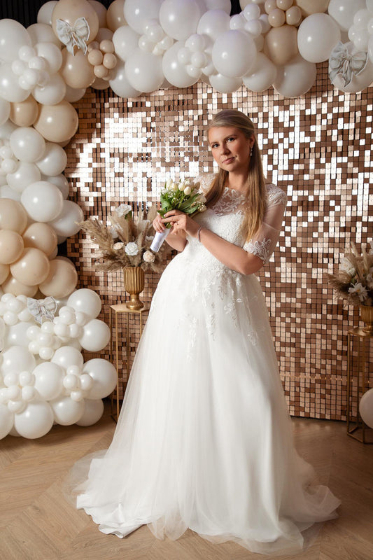 'Champage' Gold Matte Sequin Wall