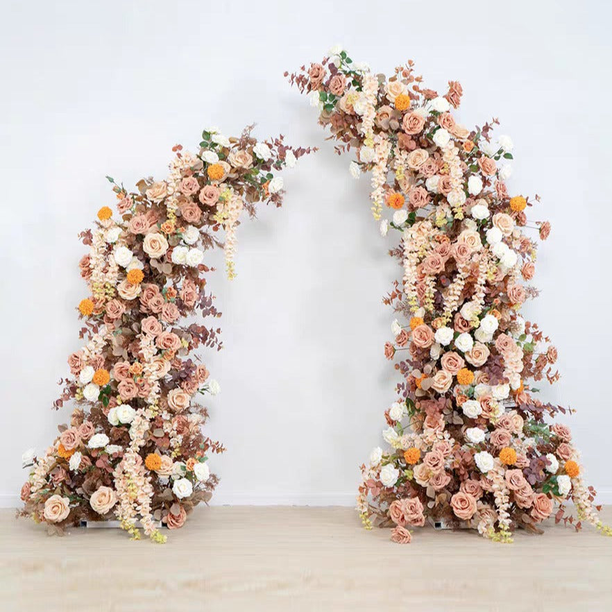 Rose, Chrysanthemum & Wisteria Neutral Floral Pillars – 1.9m & 2.2m