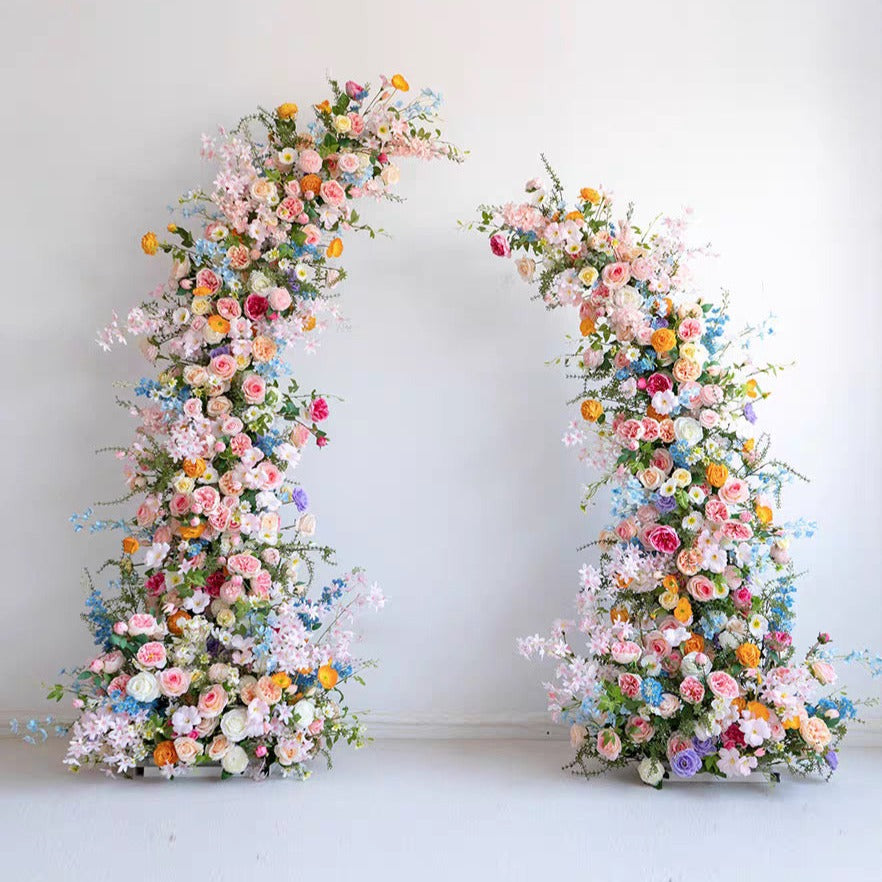 Multi Colour ‘Summer’ Floral Pillars – 1.9m & 2.2m