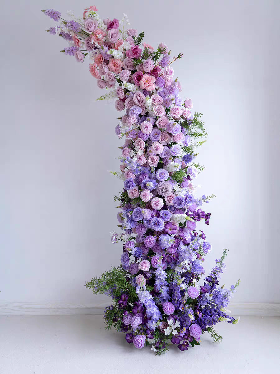 Multi Flower Lavender Floral Pillars – 1.9m & 2.2m