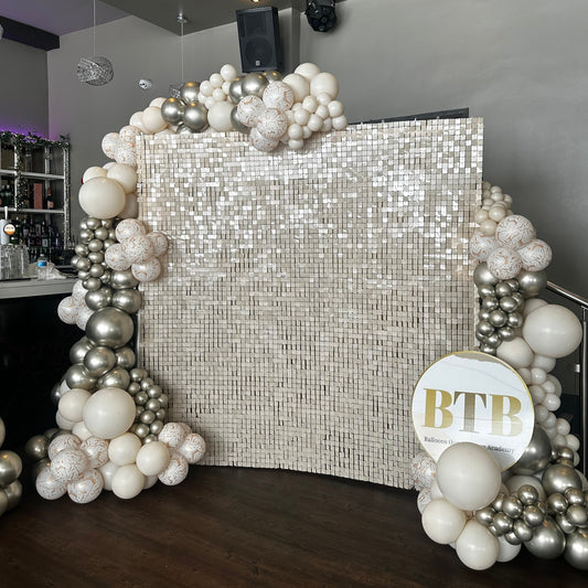 Light Nude Double Layered Sequin Wall