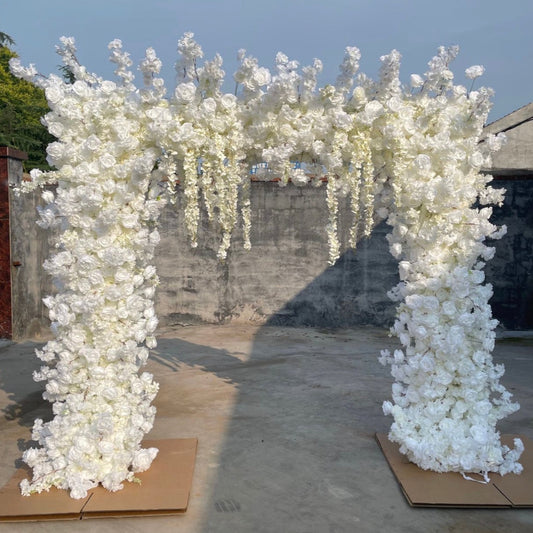 White Rose Floral Luxury Arch - 2.4m