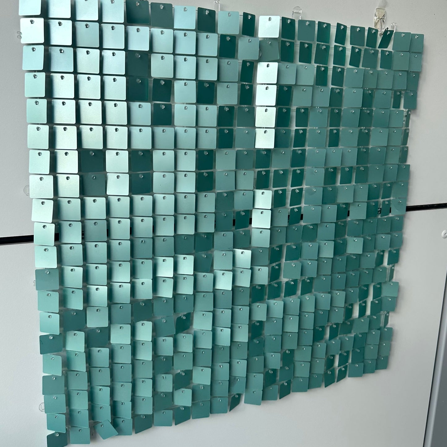 'Mint' Green Matte Sequin Wall