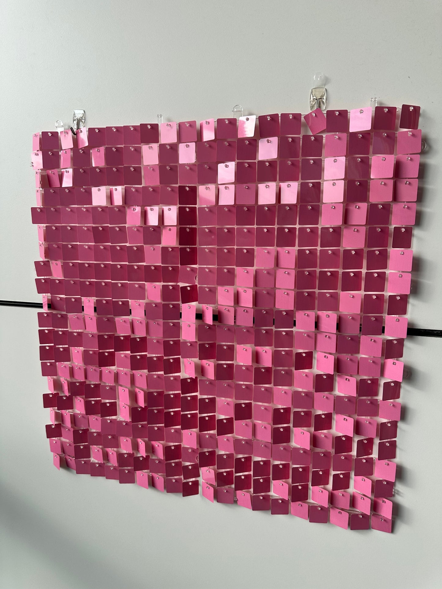 'Bubblegum' Pink Sequin Wall