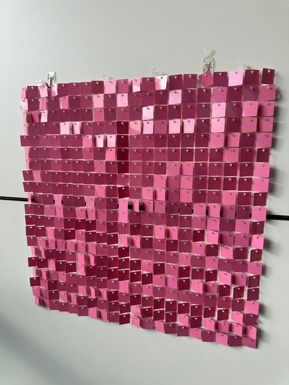 'Bubblegum' Pink Sequin Wall