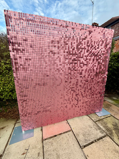 Dusty Rose Sequin Wall - 49 Panels