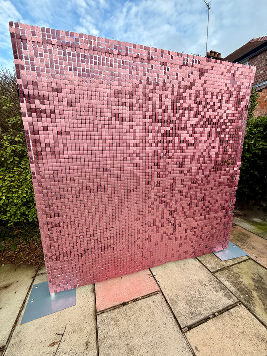 Dusty Rose Sequin Wall - 49 Panels