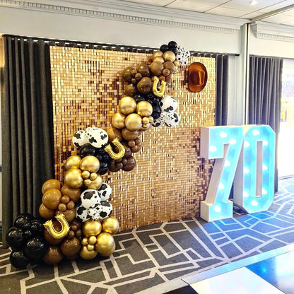 Gold Matte Sequin Wall