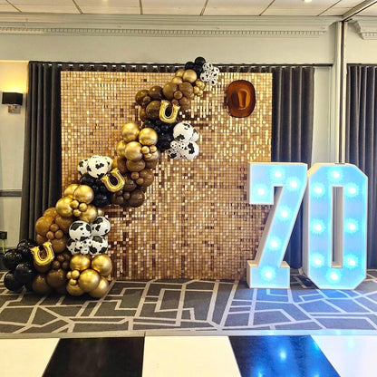 Gold Matte Sequin Wall