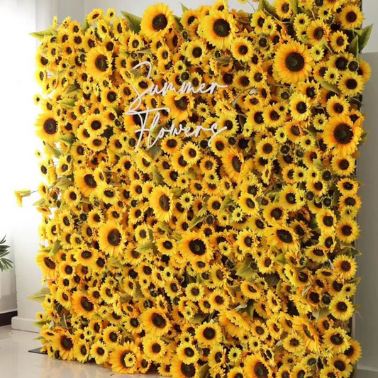 5D Sunflower Luxury Flower Wall - Cloth Backed