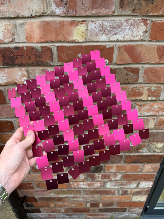 Raspberry Sequin Wall - 49 Panels