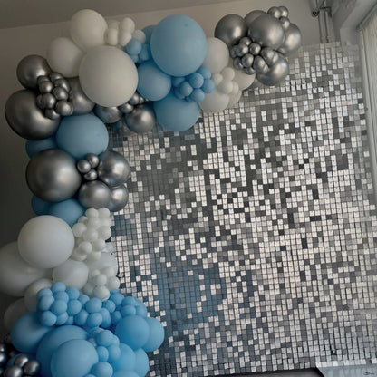 Silver Matte Sequin Wall