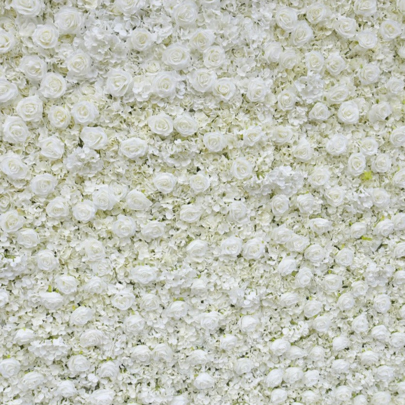 Pure Ivory Deluxe Flower Wall - Cloth Backed