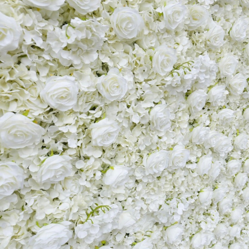 Pure Ivory Deluxe Flower Wall - Cloth Backed