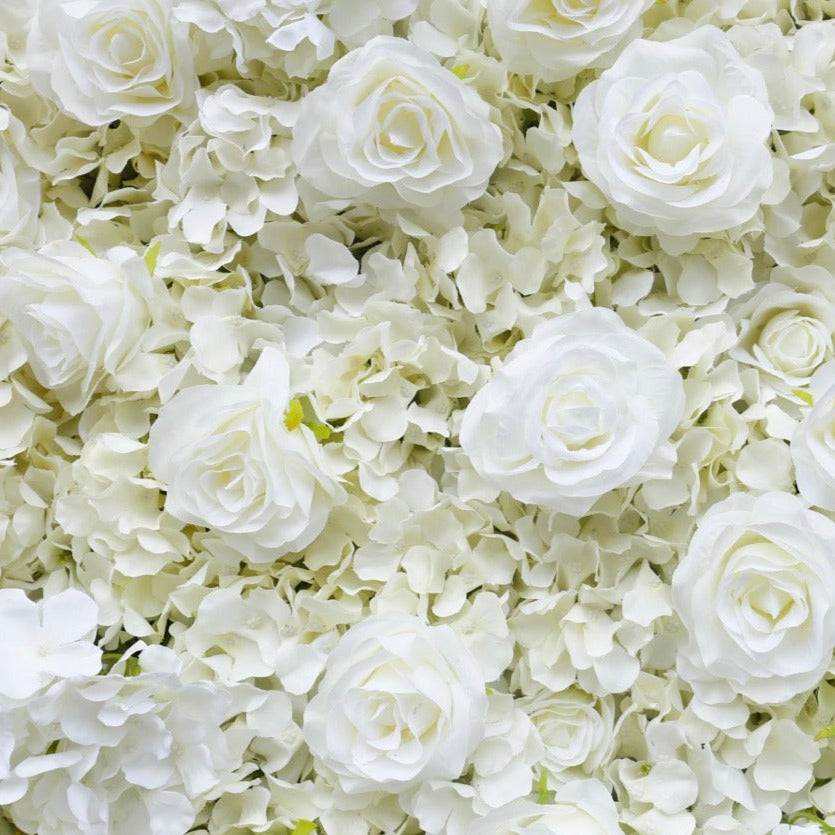 Pure Ivory Deluxe Flower Wall - Cloth Backed