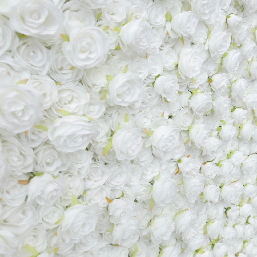 White Rose Premium Flower Wall - Cloth Backed