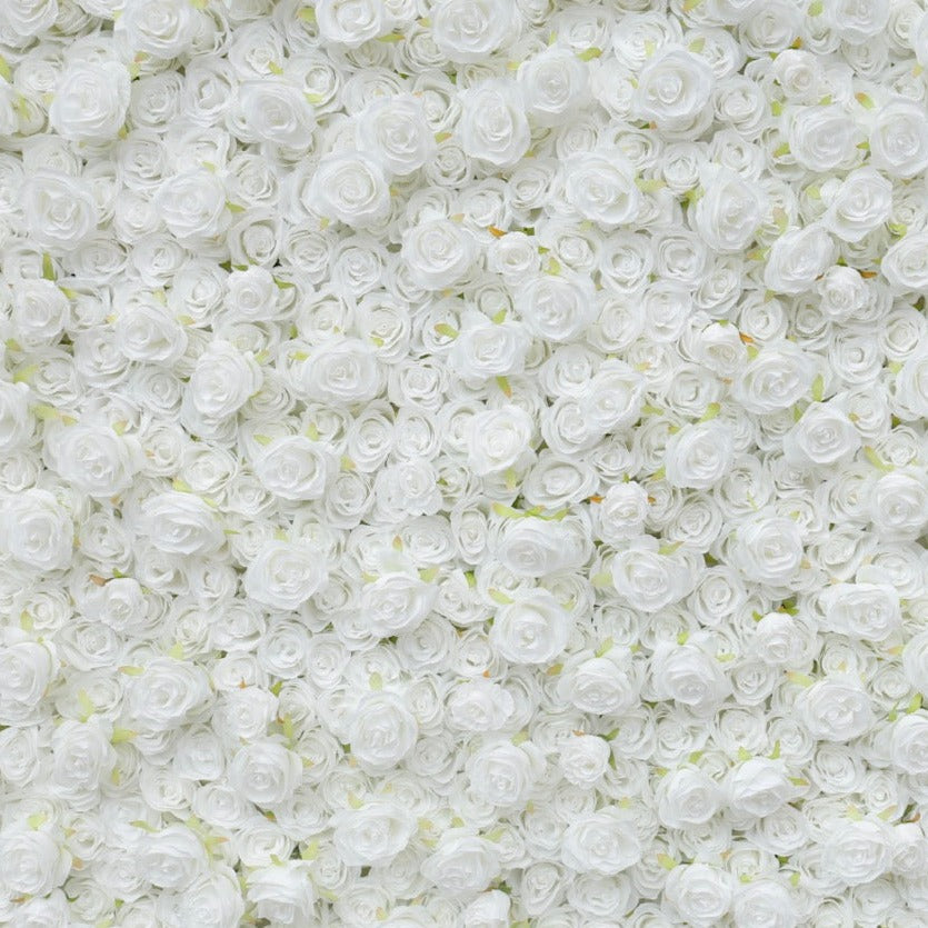 White Rose Premium Flower Wall - Cloth Backed