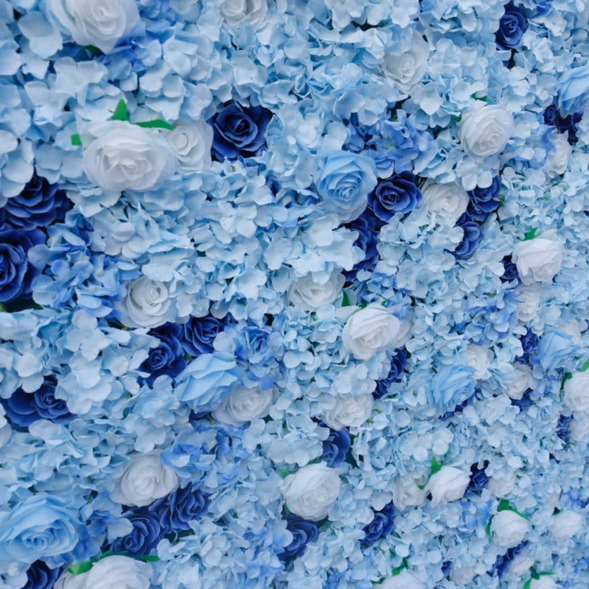 Baby Blue Flower Wall - Cloth Backed