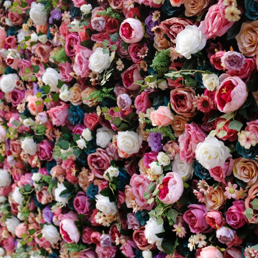 Mixed Pinks Deluxe Flower Wall - Cloth Backed