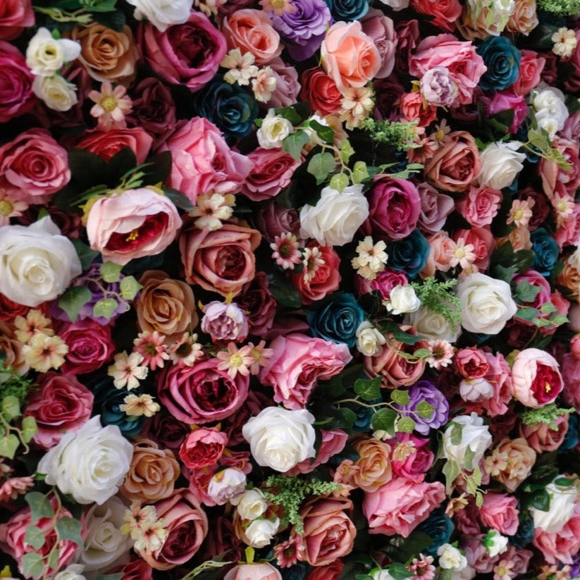 Mixed Pinks Deluxe Flower Wall - Cloth Backed