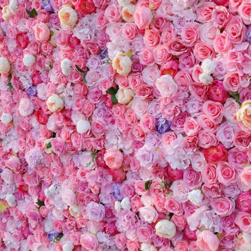 Pinks & Purples Premium Flower Wall - Cloth Backed