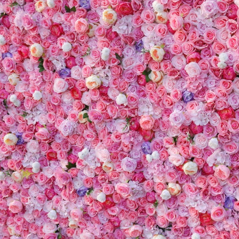 Pinks & Purples Premium Flower Wall - Cloth Backed