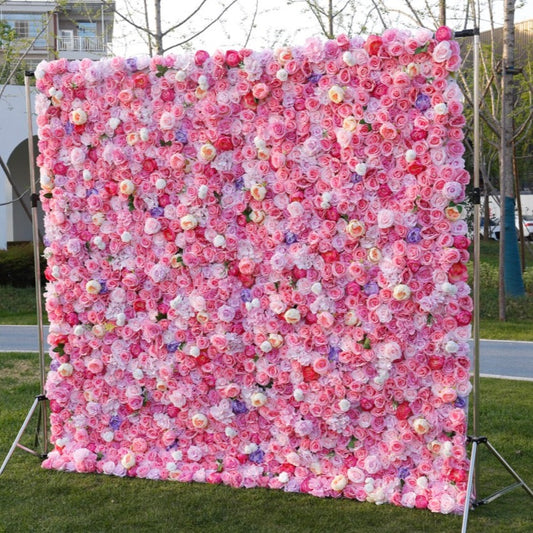 Pinks & Purples Premium Flower Wall - Cloth Backed
