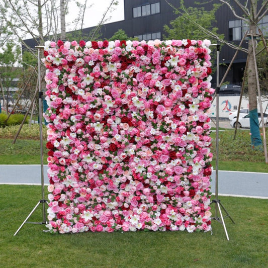 5D Blush Pink & White Deluxe Flower Wall - Cloth Backed