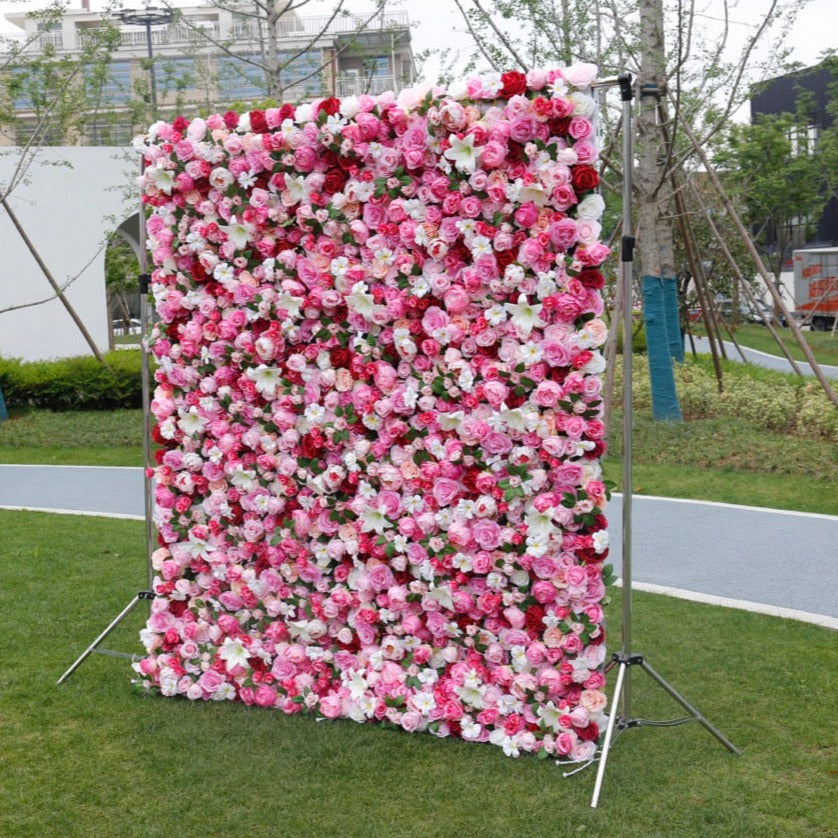 5D Blush Pink & White Deluxe Flower Wall - Cloth Backed