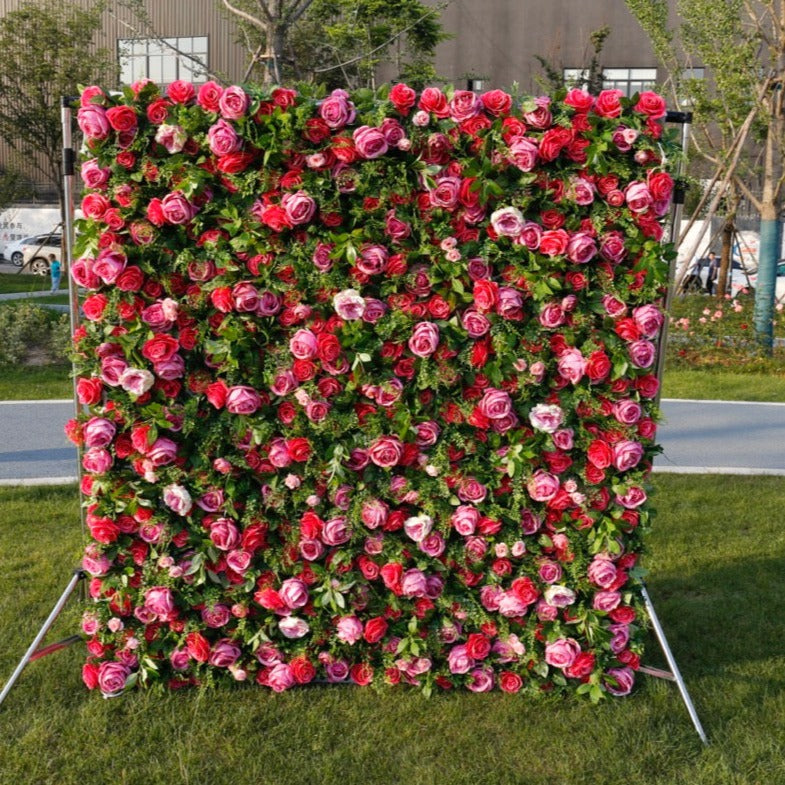 Foliage Rose Premium Flower Wall - Cloth Backed