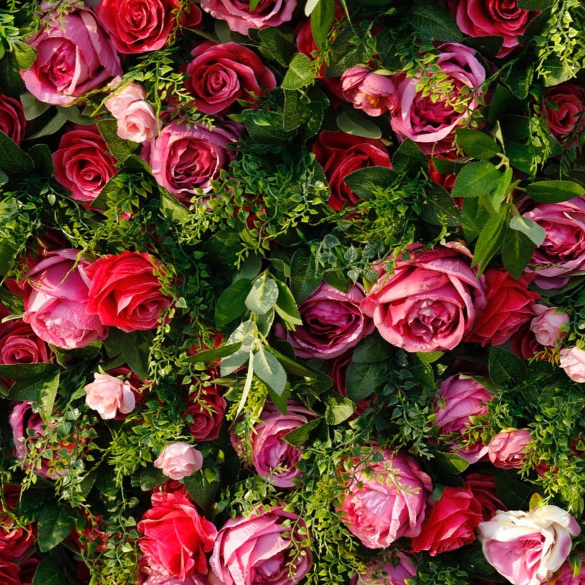 Foliage Rose Premium Flower Wall - Cloth Backed