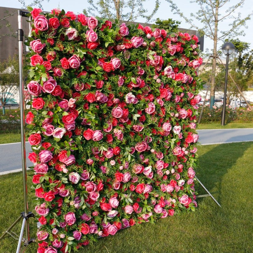 Foliage Rose Premium Flower Wall - Cloth Backed