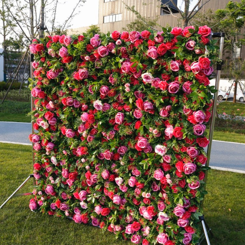 Foliage Rose Premium Flower Wall - Cloth Backed