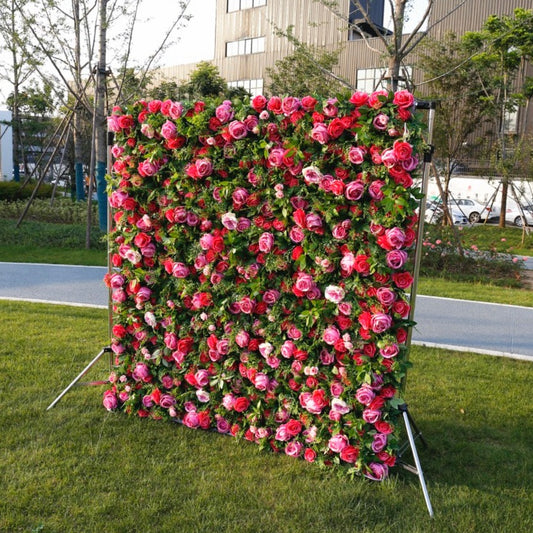 Foliage Rose Premium Flower Wall - Cloth Backed