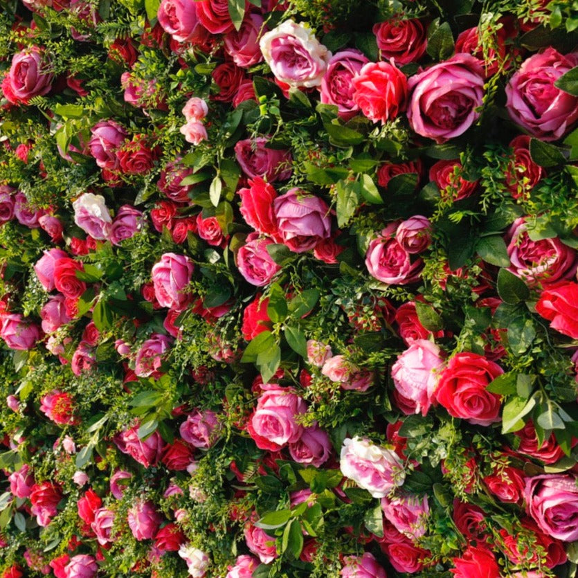 Foliage Rose Premium Flower Wall - Cloth Backed