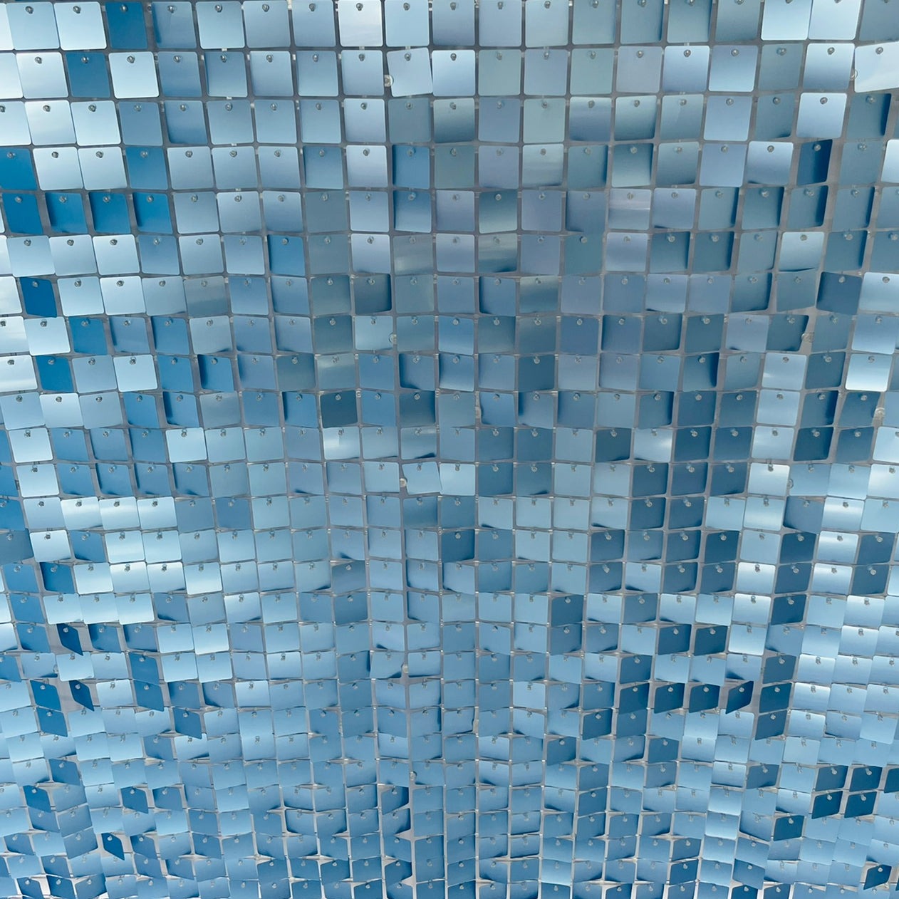 Blue Matte Sequin Wall