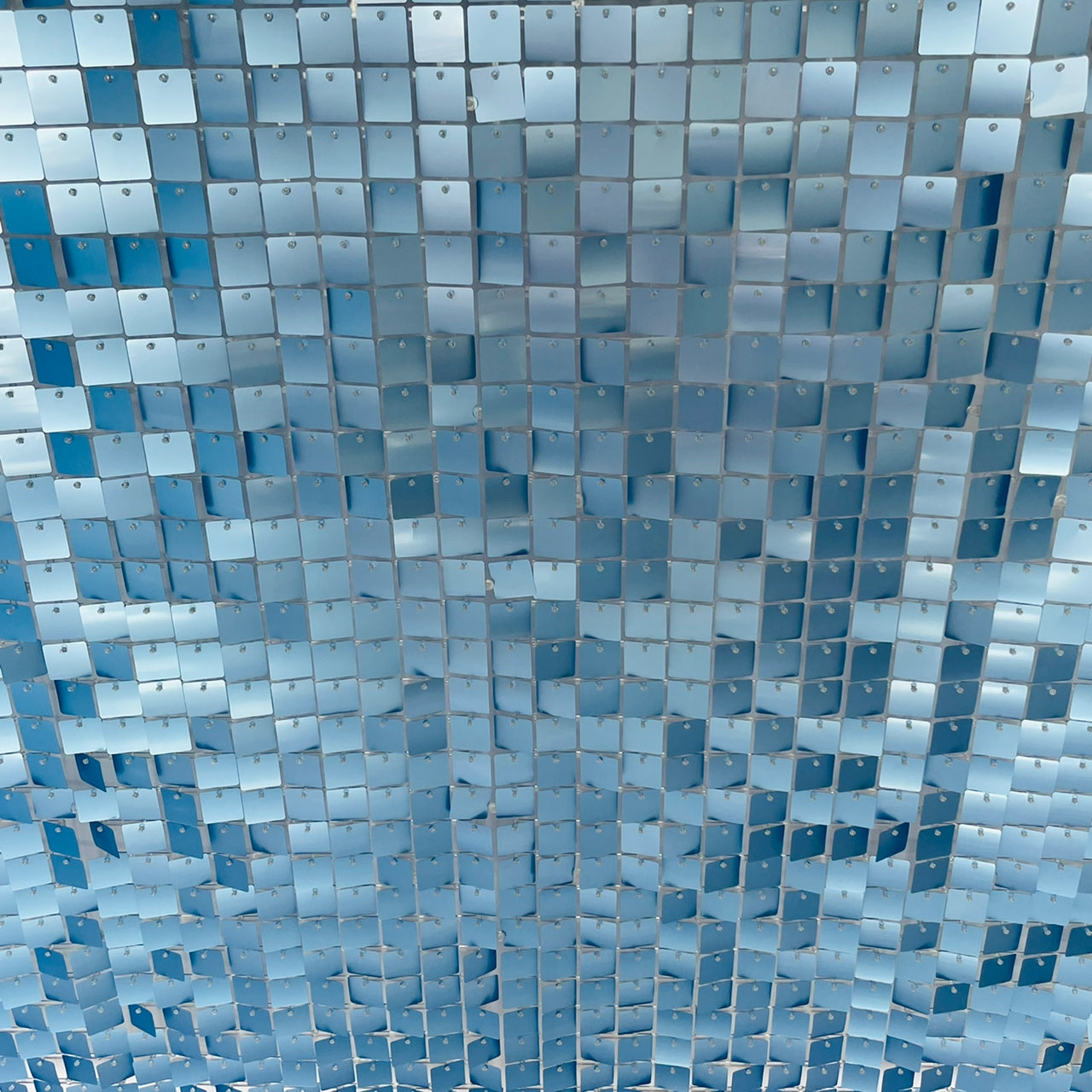 Matte Blue Sequin Wall - In Stock