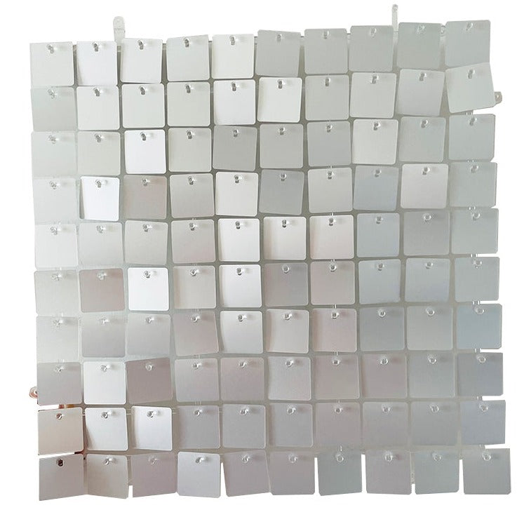 Matte Silver Sequin Wall - In Stock