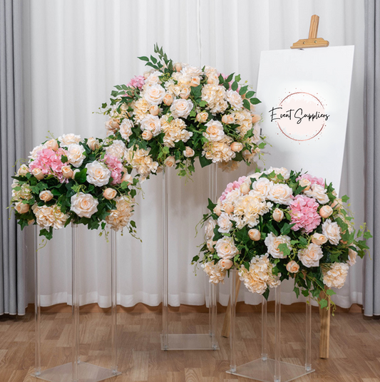 Champagne Rose Floral & Foliage Centrepiece