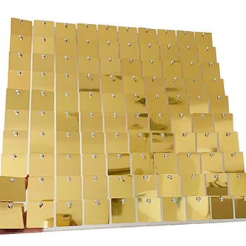 Mirror Light Gold Sequin Wall - In Stock