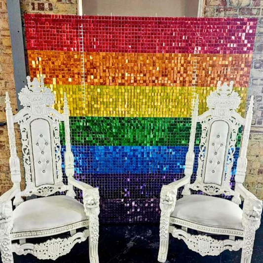 Rainbow Pride Shiny Sequin Wall