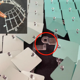 Silver Iridescent Hexagon Sequin Wall