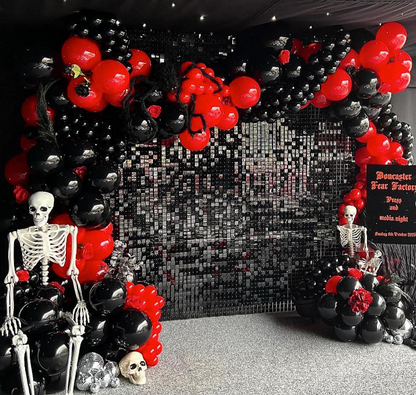 Black Shiny Sequin Wall