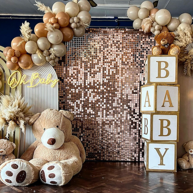 Chocolate Matte Sequin Wall