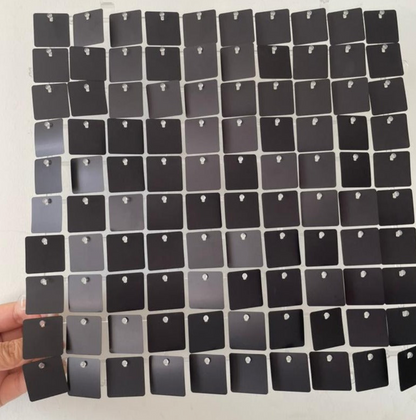 Black Matte Sequin Wall - In Stock