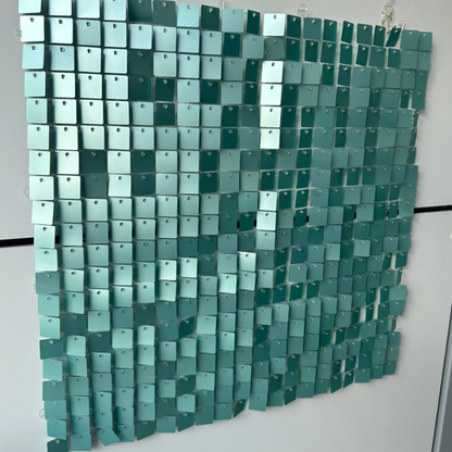 'Mint' Green Matte Sequin Wall - In Stock