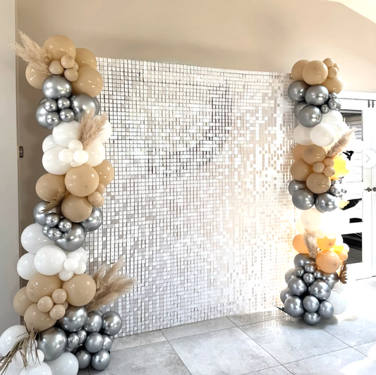 'Shell' White Matte Sequin Wall