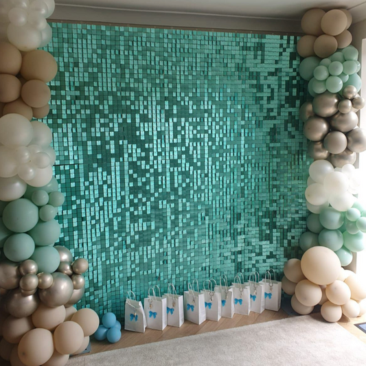 Turquoise  Matte Sequin Wall